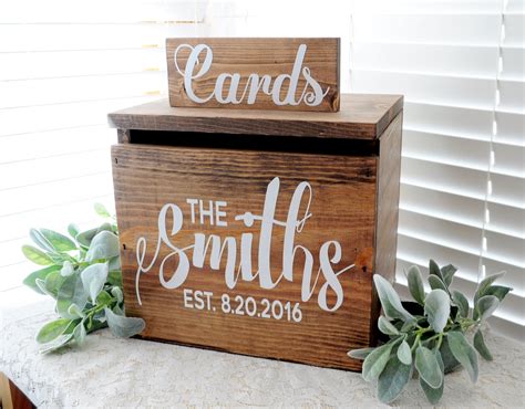 rustic wedding card box ideas